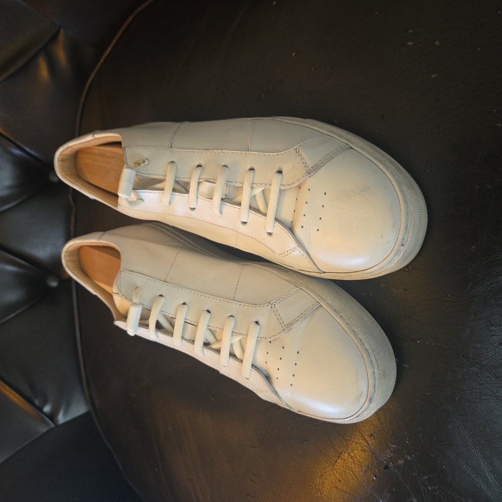 Men's White Leather Sneakers
